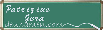 Patrizius Gera Visitenkarte